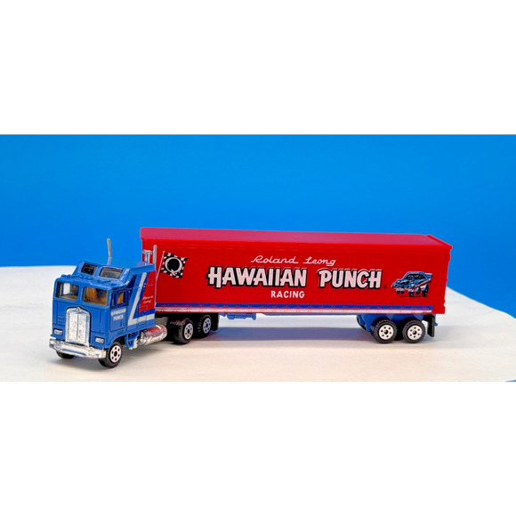 Vintage Road Champs HO 1/87 Die cast HAWAIIAN Punch Racing Semi Truck Trailer - Picture 2 of 14